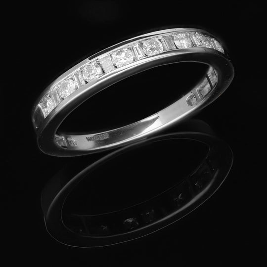 Weißer Diamant I1 G-H SGL zertifiziert Ring, 585 Weiß Gold (Größe 18.00) ca. 0.45 ct