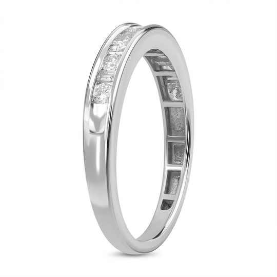 Weißer Diamant I1 G-H SGL zertifiziert Ring, 585 Weiß Gold (Größe 18.00) ca. 0.45 ct