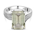 AAA Prasiolith Ring Edelstahl, (Größe 17.00), ca. 7.30 ct
