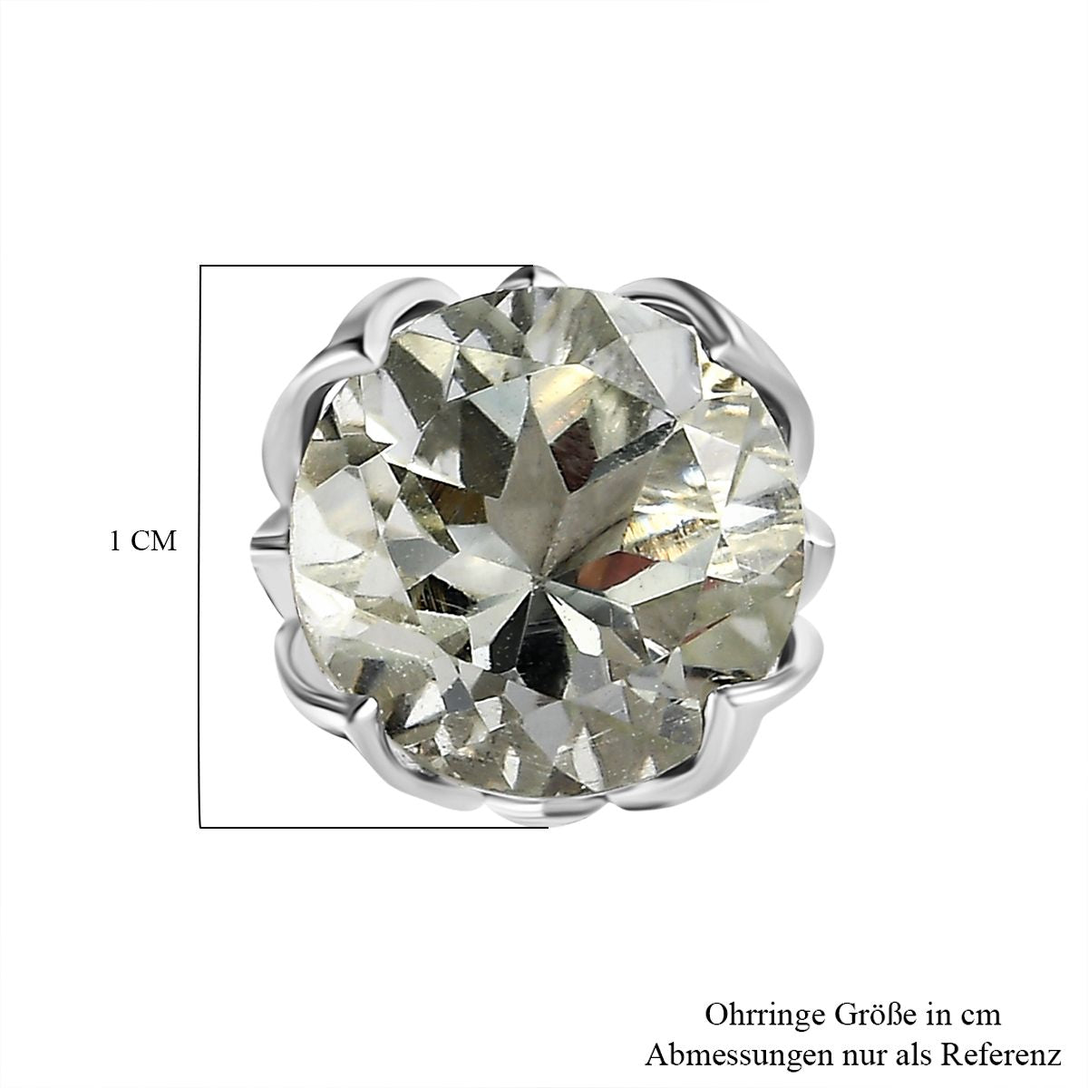 AAA Prasiolith Ohrringe, 925 Silber platiniert, ca. 5.18 ct
