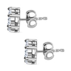 LUSTRO STELLA -  AAA Zirkonia Ohrringe, 925 Silber platiniert, ca. 3.05 ct