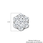LUSTRO STELLA -  AAA Zirkonia Ohrringe, 925 Silber platiniert, ca. 3.05 ct