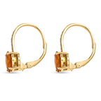 AAA Premium Brasilianischer Heliodor, weißer Zirkon Ohrringe, 925 Silber Gelbgold Vermeil ca. 2.38 ct