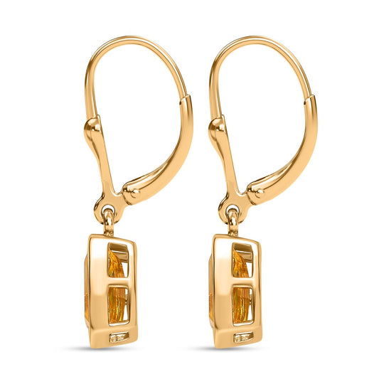 AA Premium Brasilianischer Heliodor Ohrringe, 925 Silber Gelbgold Vermeil, ca. 2.58 ct