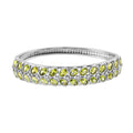 Natürlicher Peridot und Zirkon-Armreif, 19 cm - 13,67 ct.
