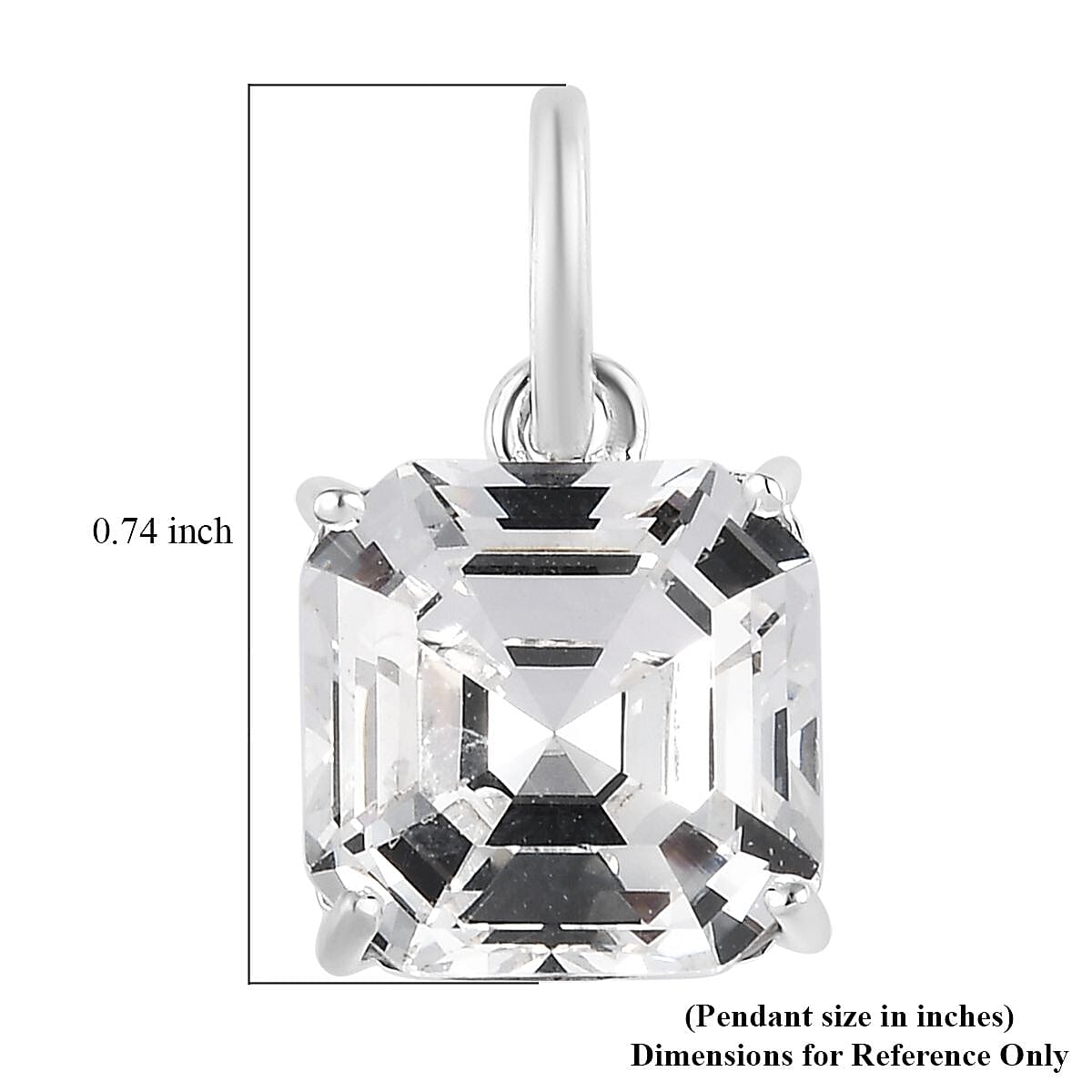 Weißer Kristall Anhänger 925 Silber
