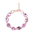 Rosa Kristall Armband, ca. 19 cm, rosefarben
