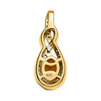 AAA Premium Brasilianischer Heliodor, Weißer Zirkon Anhänger 925 Silber Gelbgold Vermeil ca. 1.61 ct