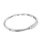 AA Natürlicher, äthiopischer Welo Opal Armreif, ca. 19 cm, Edelstahl, ca. 1.38 ct