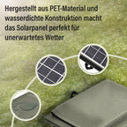 Tragbares Solarpanel, 7W, USB und Mehrfachanschlüsse, Wasserdichtes Etui, 15x20 cm