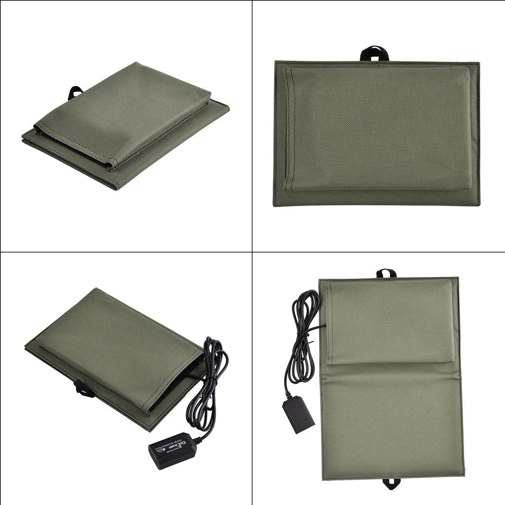 Tragbares Solarpanel, 7W, USB und Mehrfachanschlüsse, Wasserdichtes Etui, 15x20 cm