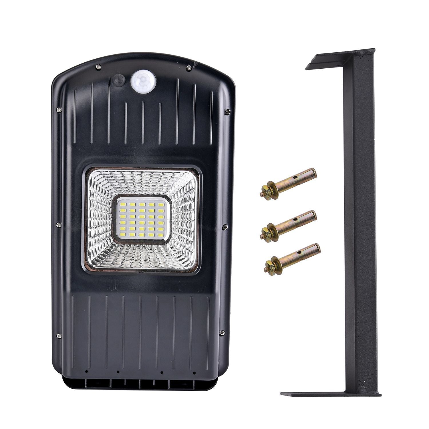 Solarlampe mit Sensor für den Außenbereich, 6x6.4x31cm, Schwarz