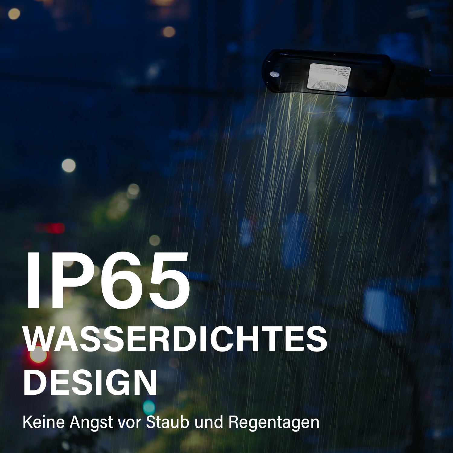Solarlampe mit Sensor für den Außenbereich, 6x6.4x31cm, Schwarz
