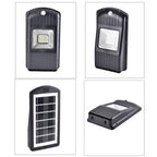 Solarlampe mit Sensor für den Außenbereich, 6x6.4x31cm, Schwarz