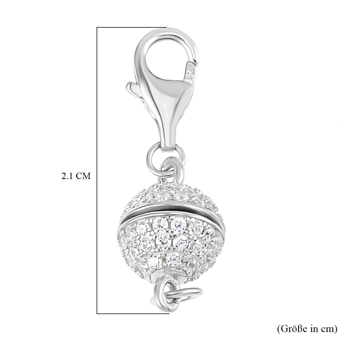 Zirkonia Magnetverschluss Silber