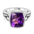 Lusaka Amethyst Ring, 925 Silber platiniert, (Größe 17.00) ca. 4.94 ct