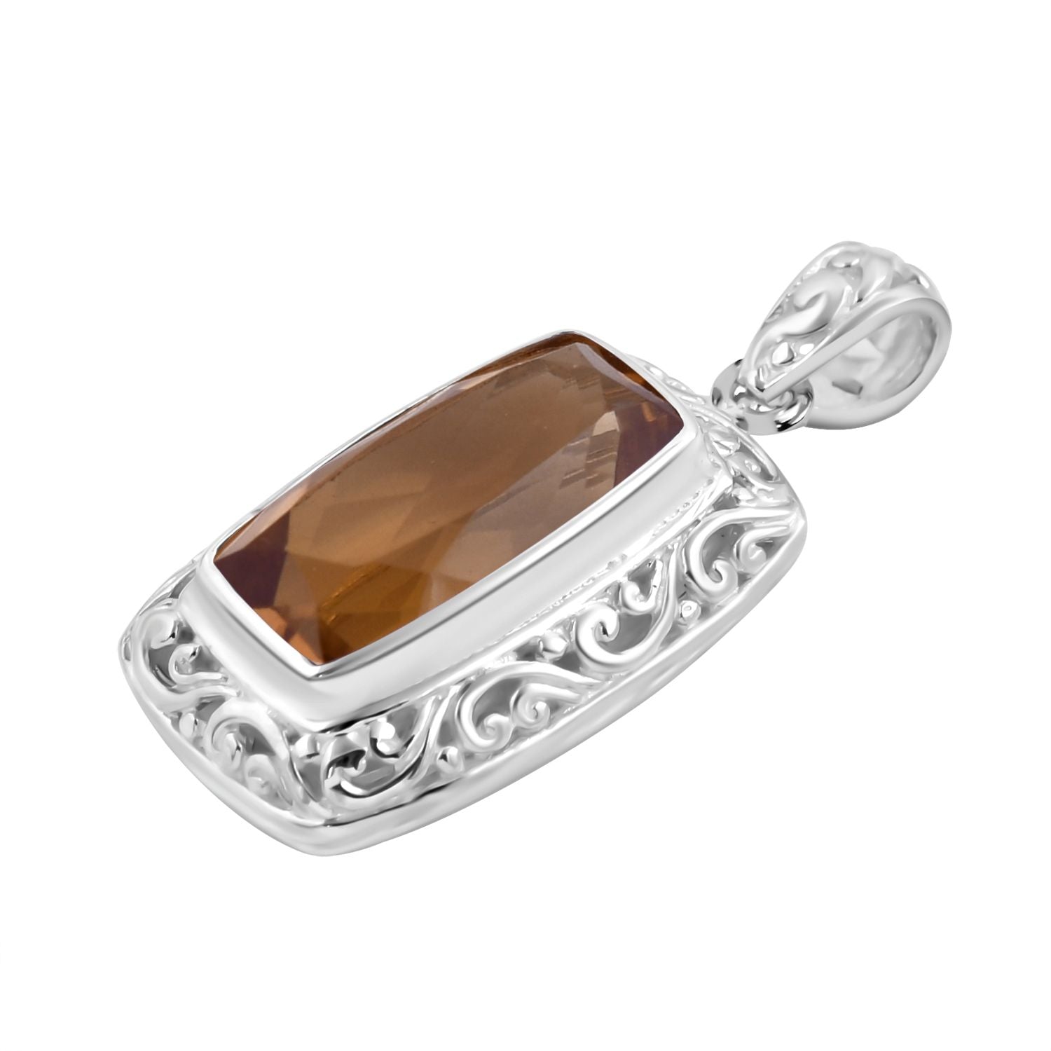 Royal Bali - Citrin Anhänger, 925 Silber ca. 8.05 ct