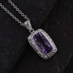 Royal Bali - Rose De France Amethyst Anhänger, 925 Silber ca. 8.48 ct
