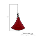Royal Bali - Koralle Ohrringe, 925 Silber, ca. 2.00 ct