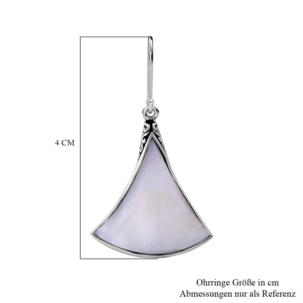 Perlmutt Ohrringe, 925 Silber, ca. 2.00 ct