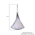 Perlmutt Ohrringe, 925 Silber, ca. 2.00 ct