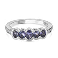 AA Tansanit Ring, 925 Silber platiniert (Größe 17.00) ca. 1.04 ct