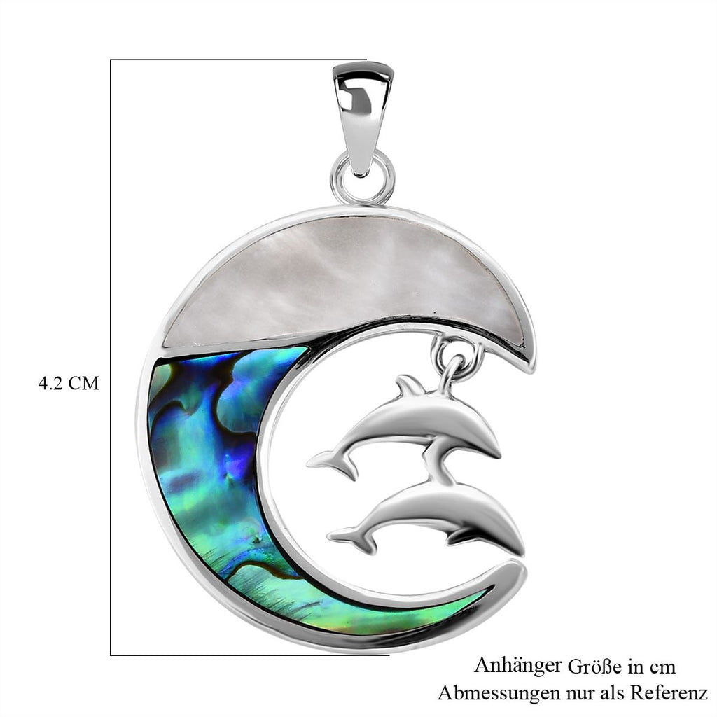 Abalone Muschel Anhänger 925 Silber 0.80 ct