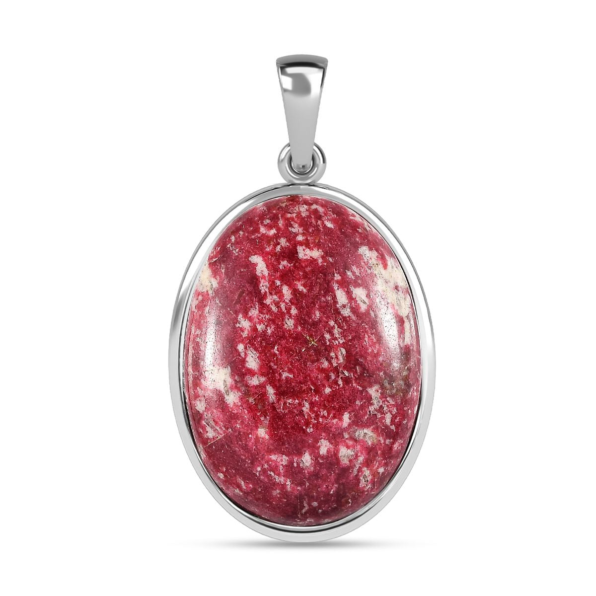 Norwegischer Thulit Anhänger, 925 Silber rhodiniert, ca. 35.93 ct