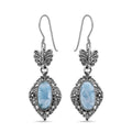 Royal Bali Kollektion - Larimar Ohrringe, 12,07 ct.