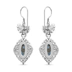 Royal Bali - Larimar Ohrringe, 925 Silber, ca. 12.07 ct