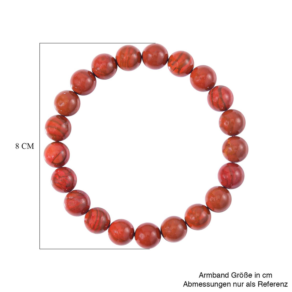 Roter Jaspis Armband, (9-11mm), 18 cm, ca. 170.00 ct