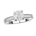 Moissanit-Ring, 925 Silber platiniert (Größe 16.00) ca. 1,00 ct
