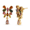 GP Italian Garden Kollektion - mehrfarbige Turmalin und blaue Saphir-Ohrringe - 4,02 ct.