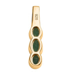 Kagem Sambischer Smaragd Anhänger 925 Silber Gelbgold Vermeil ca. 0.63 ct