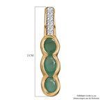 Kagem Sambischer Smaragd Anhänger 925 Silber Gelbgold Vermeil ca. 0.63 ct