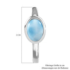 Larimar Ohrringe, 925 Silber platiniert, ca. 2.81 ct