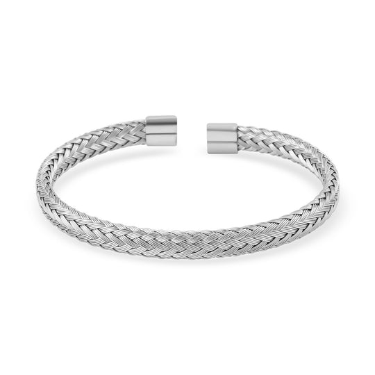 Gewebtes flexibles Armreif, ca. 15,00g, goldfarben
