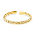 Gewebtes flexibles Armreif, ca. 15,00g, goldfarben