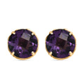 Afrikanische Amethyst-Solitär-Ohrstecker - 3,69 ct.