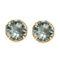 Prasiolith Solitär Ohrstecker - 3,76 ct.