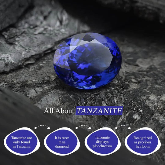 Rhapsody AAAA Tansanit, Weißer Diamant VS/EF Ring, AGI zertifiziert und geprüft 950 Platin (Größe 20.00) ca. 3.25 ct