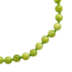 Grüner Quarzit Halskette ca. 45 cm Reiner Edelstahl IP-Gelbbeschichtung ca. 296.00 ct