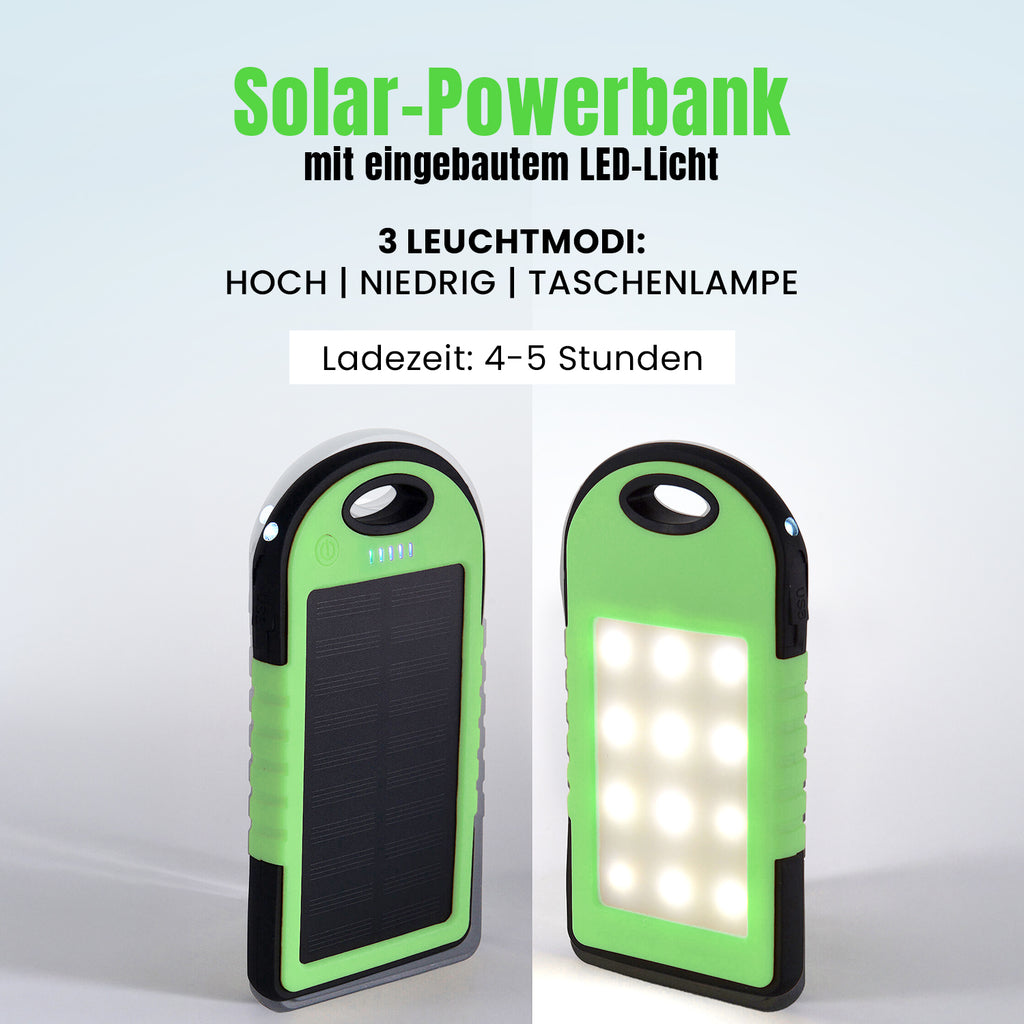 Homesmart 4er-Set Solar Powerbank mit LED-Licht