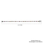 AA Mehrfach-Turmalin, Weißer Zirkon Armband ca. 20 cm 925 Silber platiniert ca. 5.59 ct