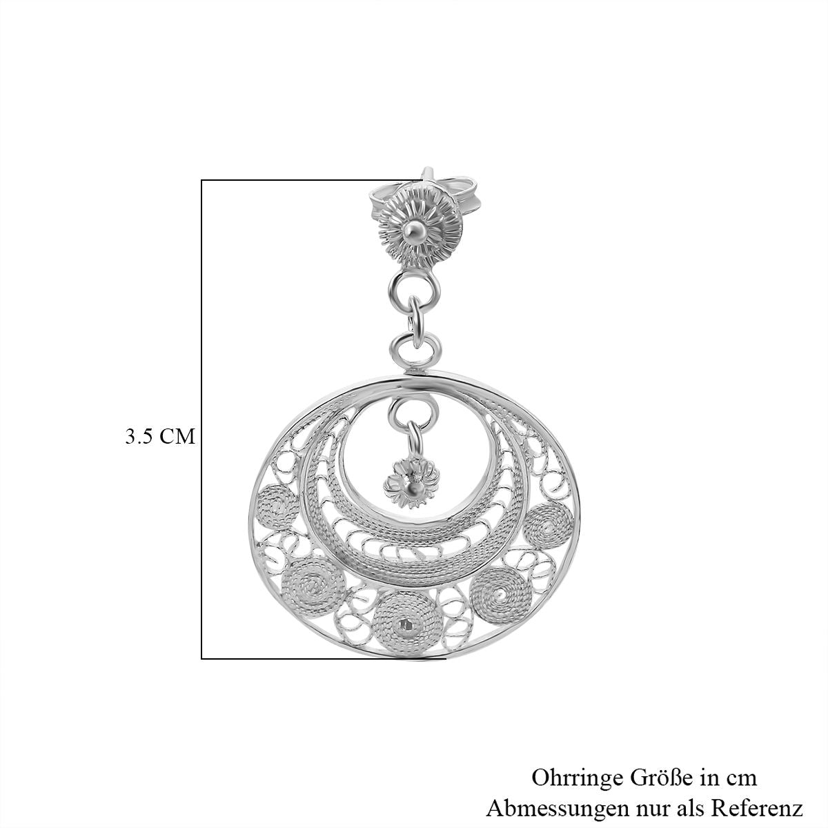 Royal Bali - 925 Silber Ohrringe, ca. 4,40g
