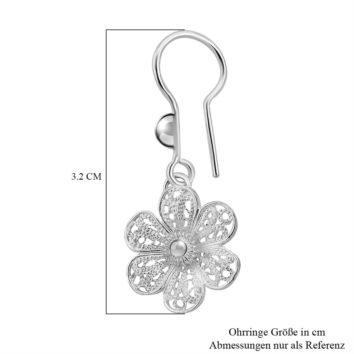 Royal Bali - 925 Silber Ohrringe, ca. 2,41g