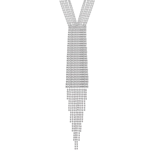 Designer inspirierte Kristall-Halskette, ca. 45 cm