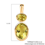 Ouro Verde-Quarz Anhänger, 925 Silber vergoldet ca. 6.62 ct