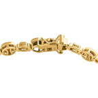 Mehrfarbiges-Turmalin, Weißer Zirkon Armband, ca. 19 cm 925 Silber vergoldet ca. 5.70 ct