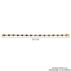 Mehrfarbiges-Turmalin, Weißer Zirkon Armband, ca. 19 cm 925 Silber vergoldet ca. 5.70 ct